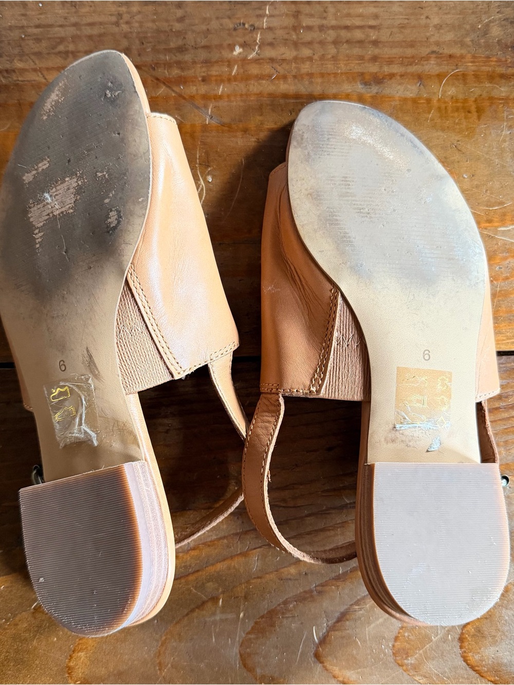 Madewell Noelle slingback mule tan leather size 6 - Picture 5 of 6